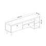 Hanah Home Parion Soporte de TV Negro y Roble